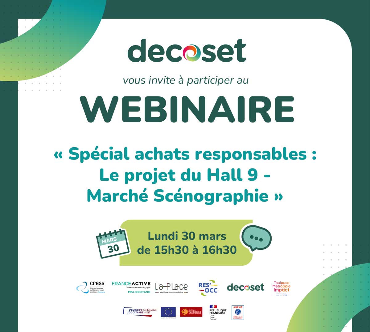 Webinaire "Spécial achats responsables - Scénographie du Hall 9 