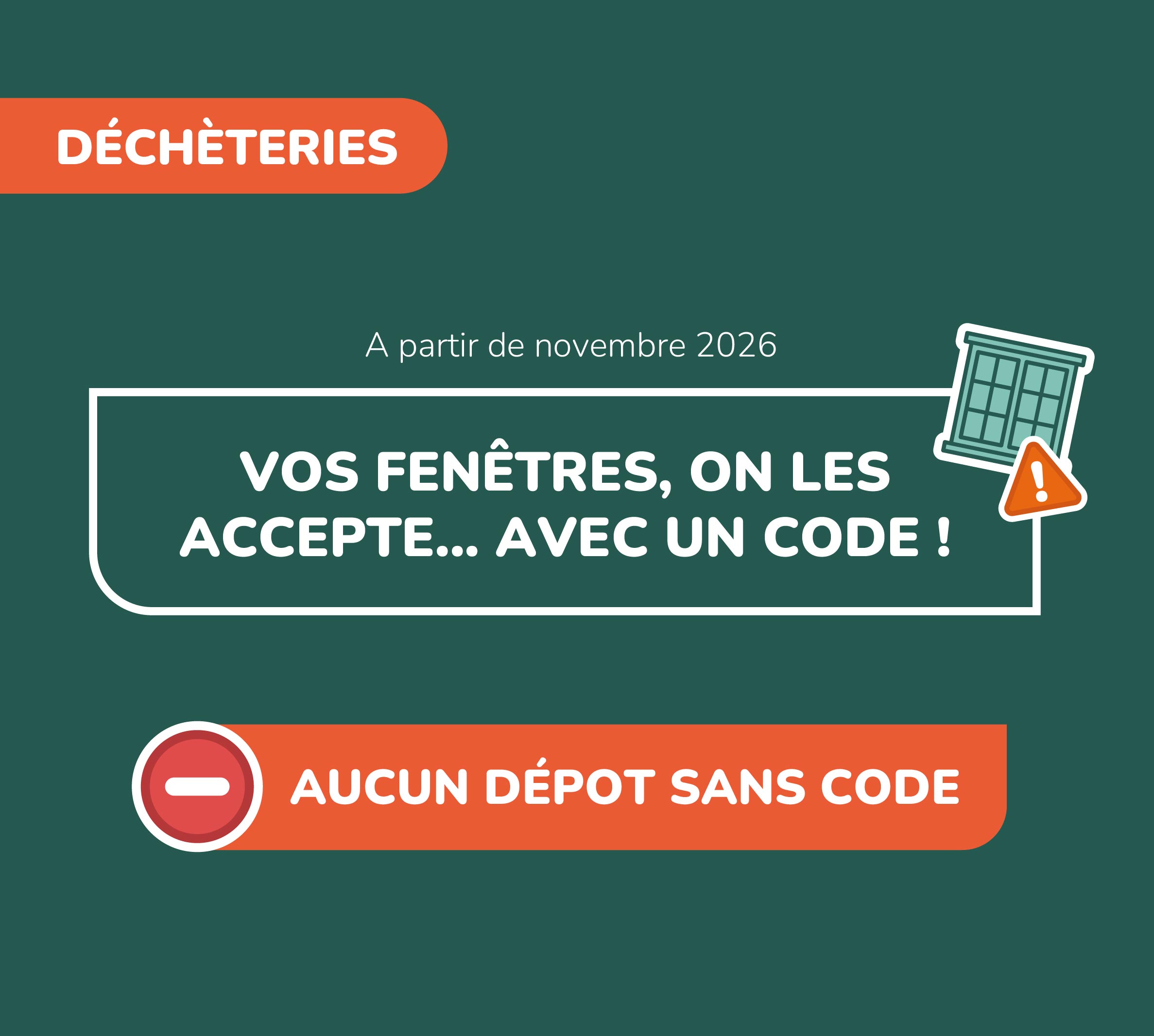 Déposer ses fenêtres en déchèterie : une demande en ligne est désormais obligatoire 